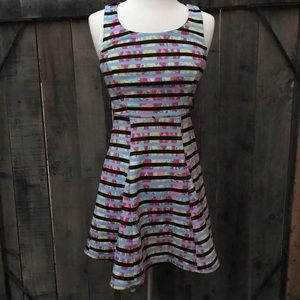 My Michelle Fit & Flare Striped Sleeveless Dress 1